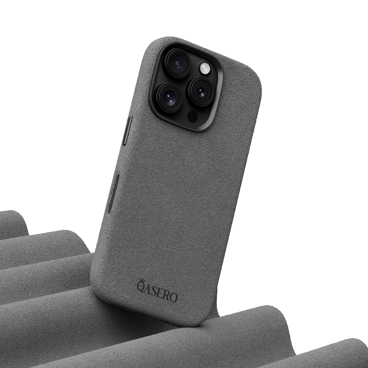 Alcantara Gray – iPhone 15 Pro Case - Image 3
