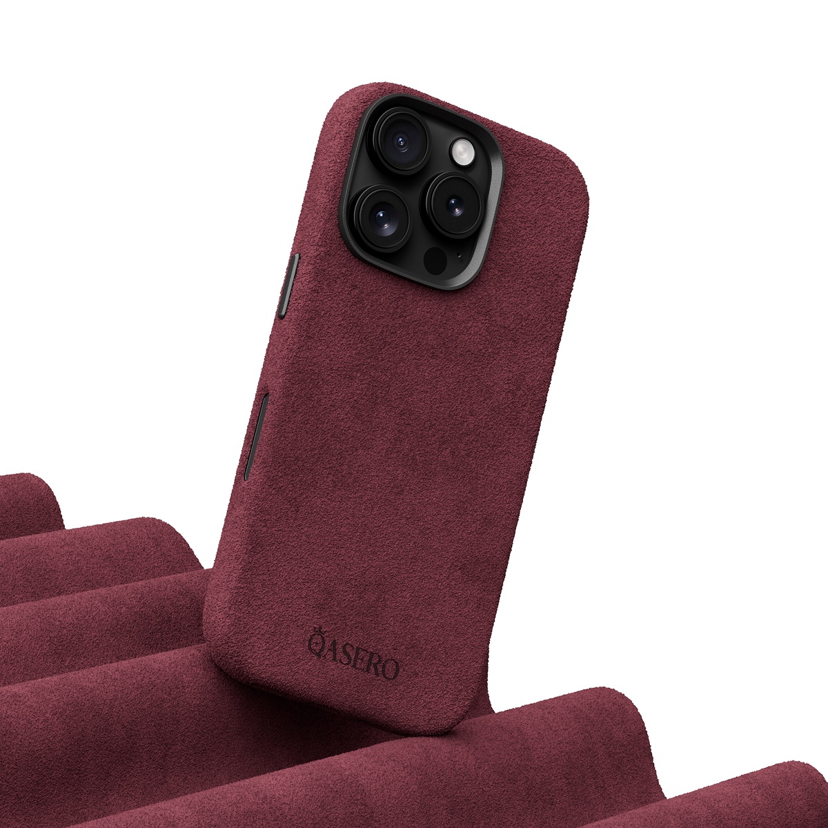 Alcantara Wine Red – iPhone 16 Pro Case - Image 3