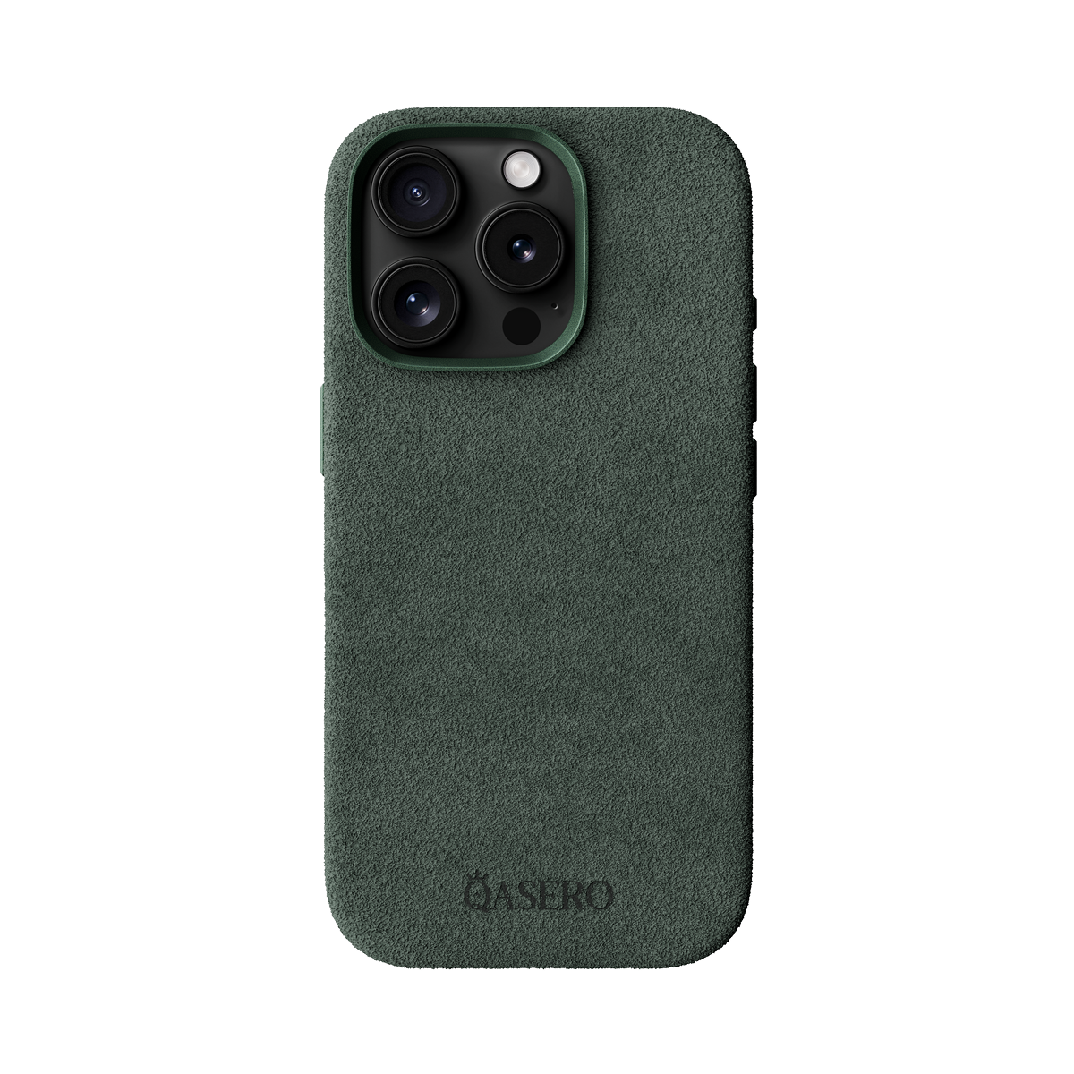Alcantara Dark Green – iPhone 16 Pro Max Case