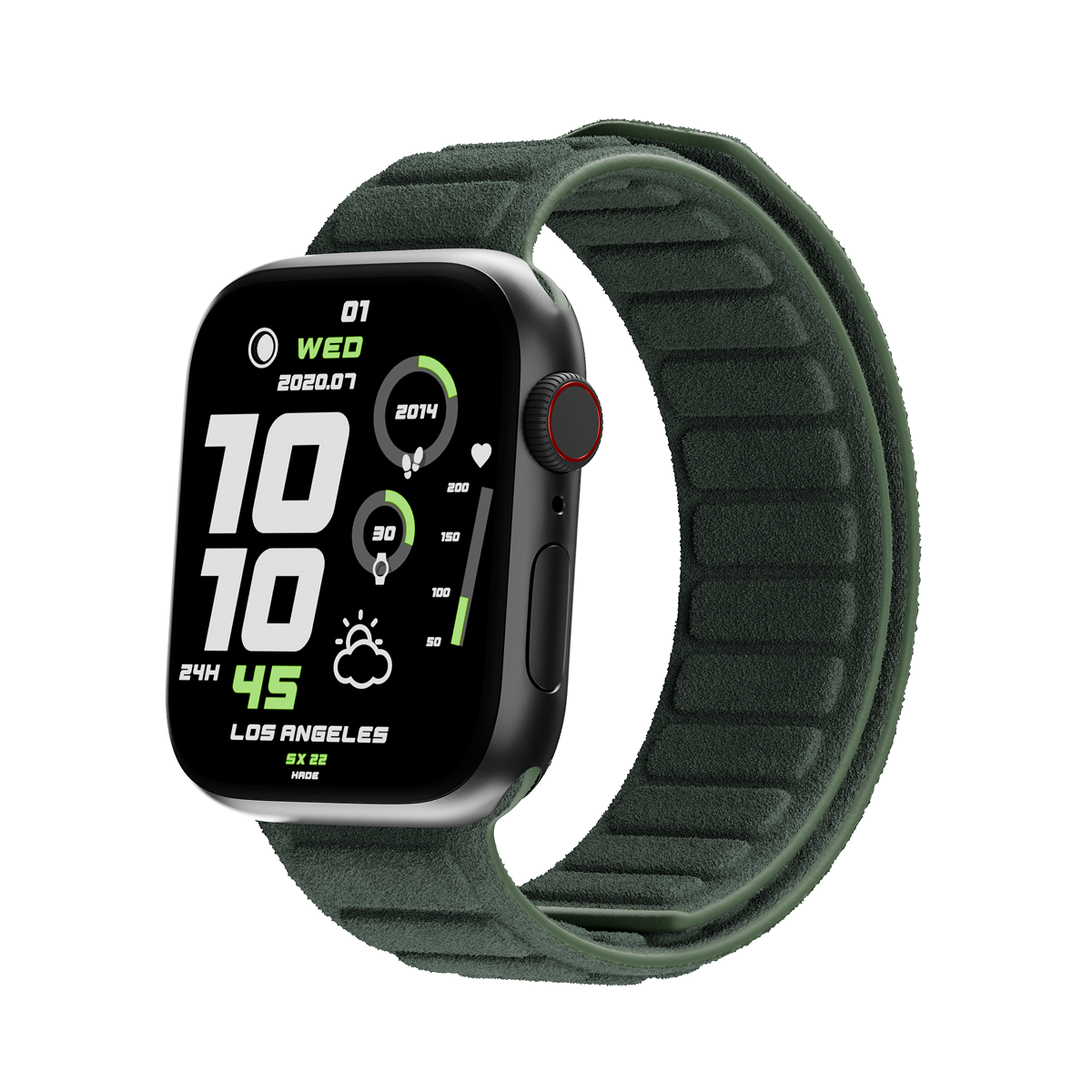 Alcantara Dark Green – Magnetic Watch Band