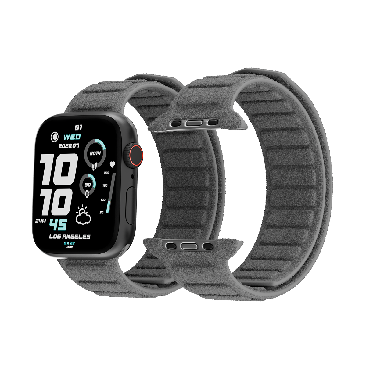 Alcantara Gray – Magnetic Watch Band - Image 4